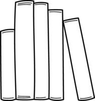 Stack of Books Outline Drawing vector