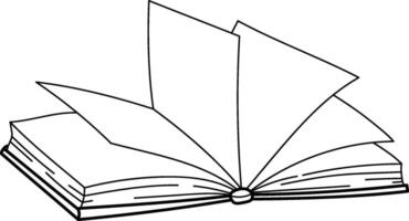 Opened Book with Flying Pages vector