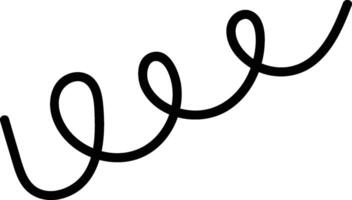 Curved Spiral Line Drawing vector