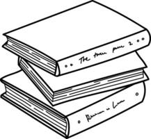 Stack of Books Drawing vector