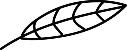 Outline of a Leaf Design Element vector
