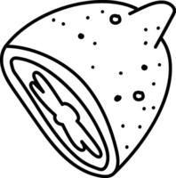 Sliced Lemon Sketch vector