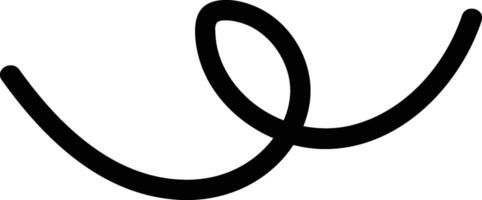 Curved Line with Loop vector