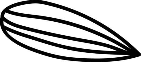Outlined Sunflower Seed Drawing vector