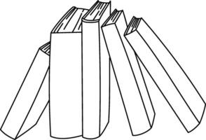 Stack of Books Sketch Style vector
