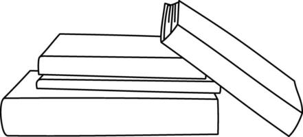 Stack of Books Sketch Design vector