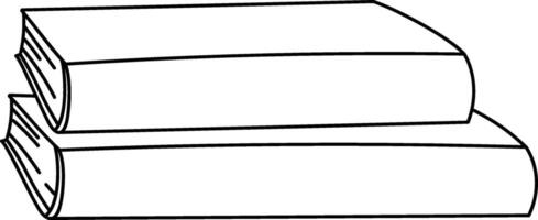 Stacked Books Line Style vector