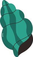 Spiral Seashell Drawing Style vector