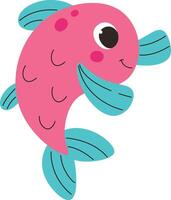 Playful Cartoon Fish with Fins vector