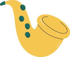 Cartoon Saxophone with Simple Details vector