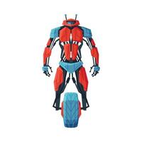 Robot on Wheel, Future Robotic Technology, Artificial Intelligence Illustration on White Background vector