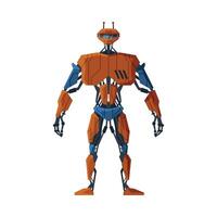 Robot Cybernetic Organism, Android Future Robotic Technology, Artificial Intelligence Illustration on White Background vector