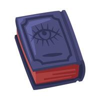 Witch Spell Book, Witchcraft Attribute, Happy Halloween Object Cartoon Style Illustration on White Background vector