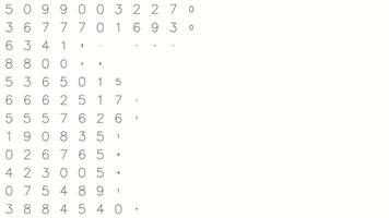 Disappearing Random Digits Cyber Security Animation video