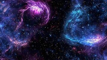 Exploring the vibrant colors and patterns of deep space nebulas in a stunning cosmic display. Loop animation video