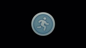 Animated Runner Icon Loop for YouTube Intros, Social Media, and Presentations video