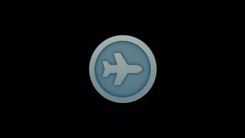 Seamless Plane Icon Loop Animation for Travel Ads and Apps video