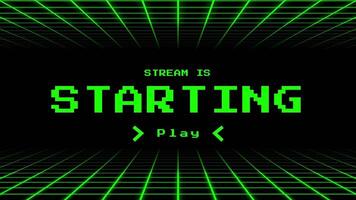 Stream is starting pixel art looping, stream overlay animation video
