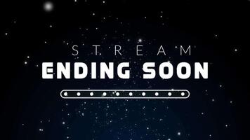 Stream overlay ending soon with particle looping video