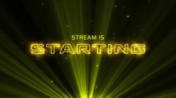 Stream is starting for stream overlay with light rays video