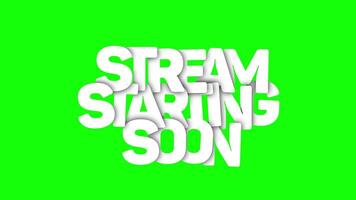 Stream starting soon overlapping green screen loop video