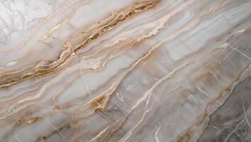 Detailed closeup reveals an abstract veined pattern of polished stone. photo