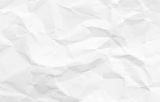 Wrinkled white paper sheet texture with soft creases and folds, ideal for backgrounds, mockups, or design overlays. photo