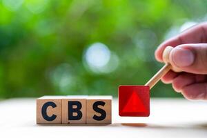 CBS is acronym Cell Broadcast Service, emergency warning system that sends a warning message directly to mobile phone photo