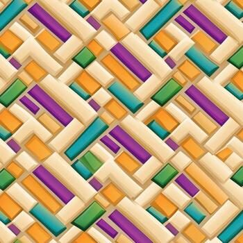 A colorful pattern with squares and triangles photo