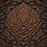 A brown and black background with a flower pattern photo