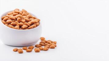 Chicken nuggets in a white bowl on a white background photo