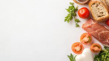 Fresh ingredients for a healthy diet photo