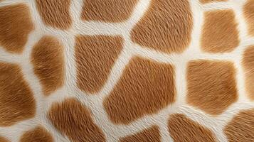 A giraffe's skin is brown and white photo