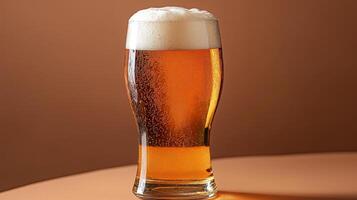 A tall glass of beer photo