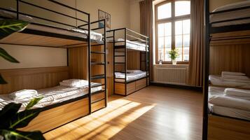 A bunk bed or bunk beds in a room photo
