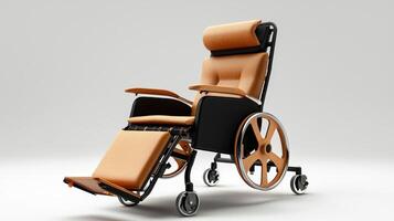A wheelchair with wheels and a seat photo