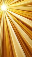 Golden rays background with sun rays illustration photo
