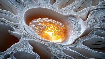 A close up of a flower with a light coming from it photo