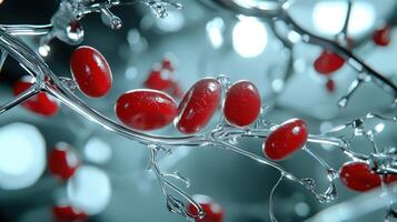 Red blood cells on a branch photo