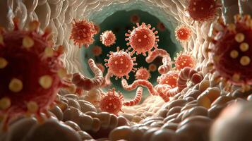 A close up of a virus in a tube photo
