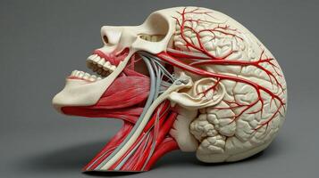 The anatomy of the human head and neck photo