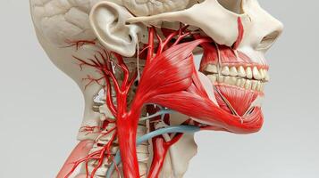 The human head and neck anatomy photo