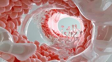 A close up of a large amount of red blood cells photo