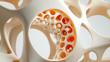 A close up of the inside of a human bone photo