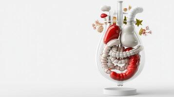 A human organ in a glass vase photo
