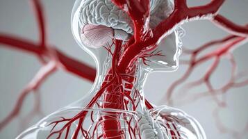 The human body and its blood vessels photo