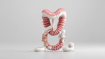 A model of a human colon with a large intestine photo