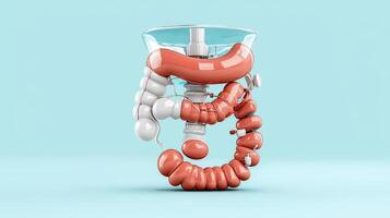 A glass with a human stomach inside photo