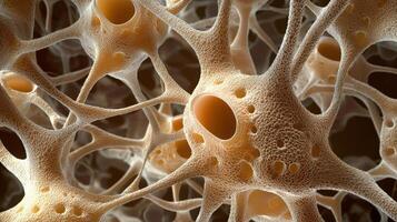 A close up of the inside of a neuron photo