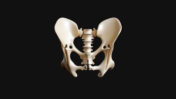 The pelvis is shown in a 3d model photo
